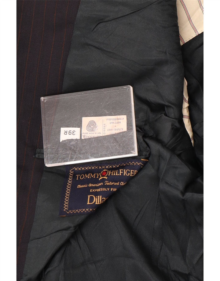 Męska marynarka TOMMY HILFIGER UK 39 Średni granatowy w prążki