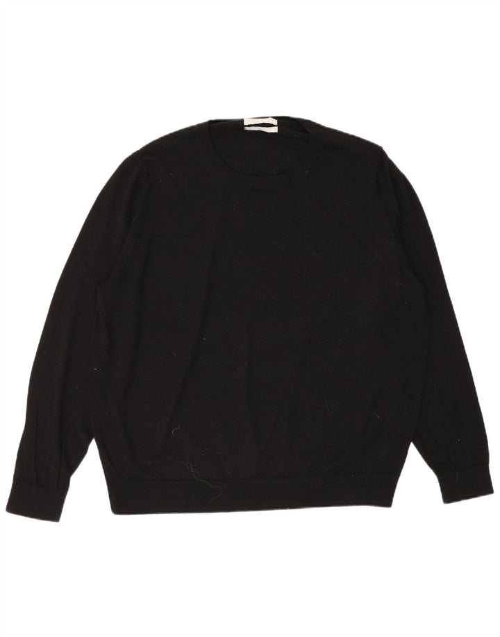 MARKS & SPENCER Damski sweter z okrągłym dekoltem UK 24 4XL Czarny