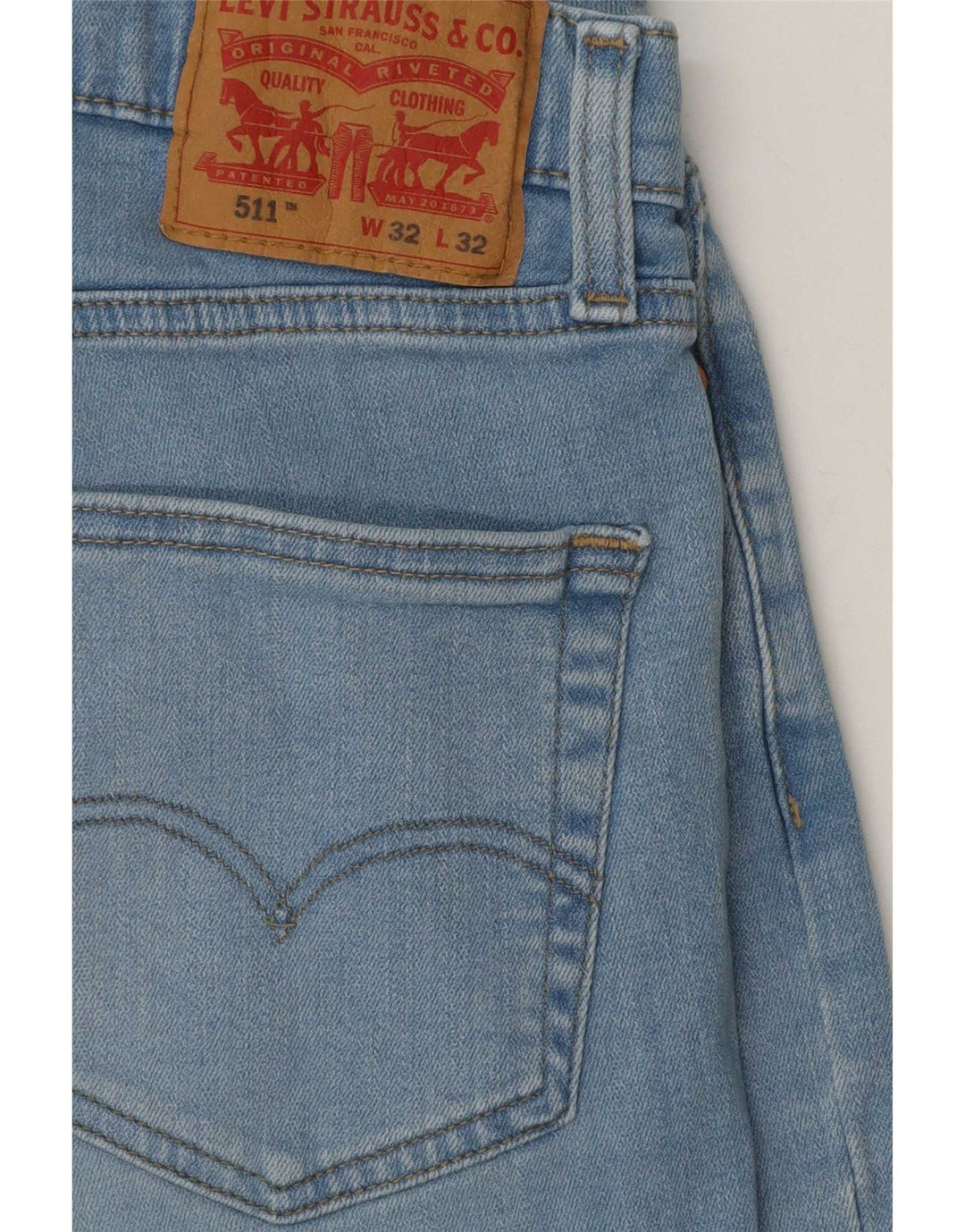 Męskie jeansy Levi's 511 Slim W32 L32 Niebieska bawełna