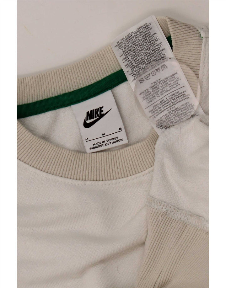 Męska bluza Nike z grafiką, bawełniana, w kolorze średniej bieli, z blokami kolorów