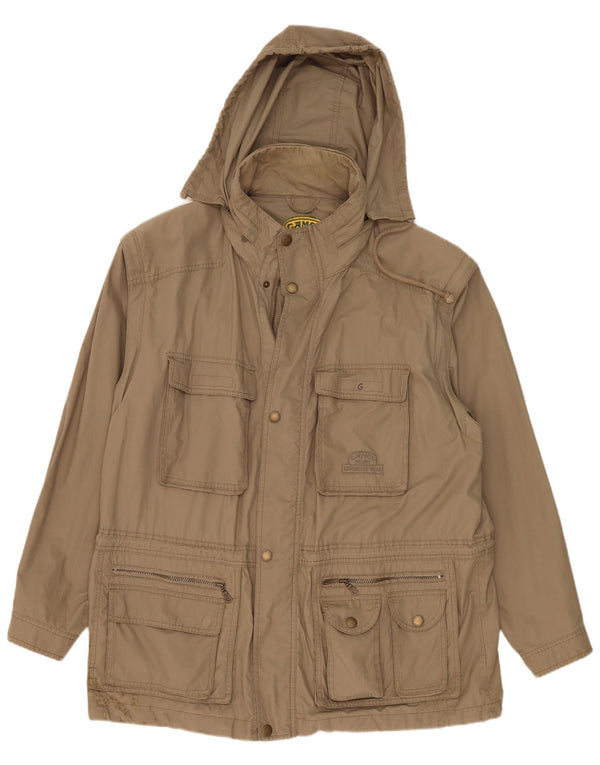 Męska kurtka z kapturem Camel Active IT 55 2XL Khaki, bawełna