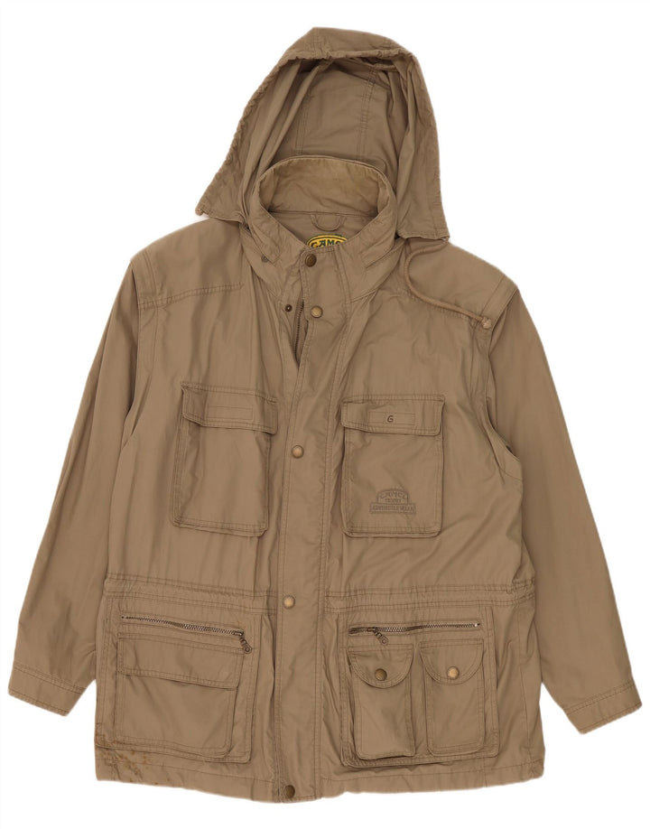 Męska kurtka z kapturem Camel Active IT 55 2XL Khaki, bawełna