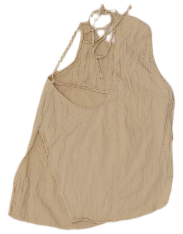 Damski top Zara Halter UK 10 Small w kolorze złamanej bieli, wiskoza