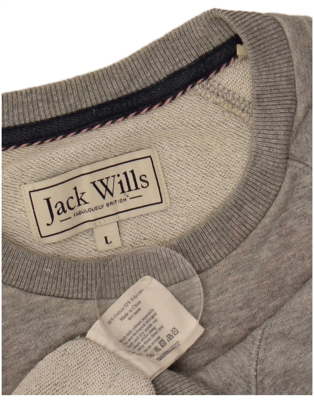 Męska bluza z grafiką JACK WILLS, duża, szara, bawełniana