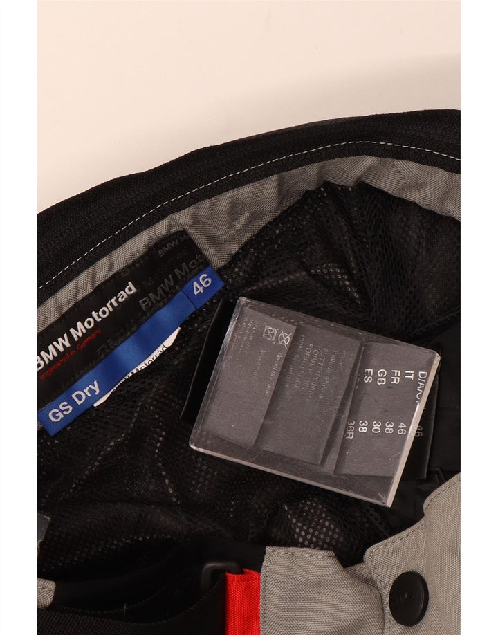 Męskie spodnie motocyklowe BMW MOTORRAD W30 L32, szary poliester z blokami kolorów