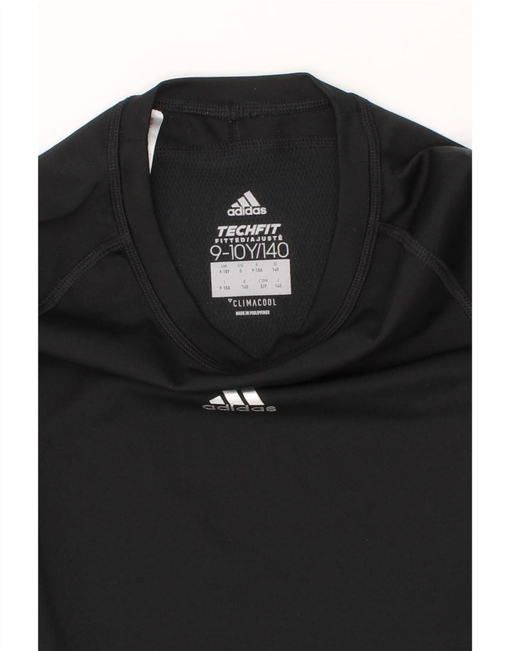ADIDAS Girls Climacool Top Long Sleeve 9-10 Years Black Vintage Adidas and Second-Hand Adidas from Messina Hembry 