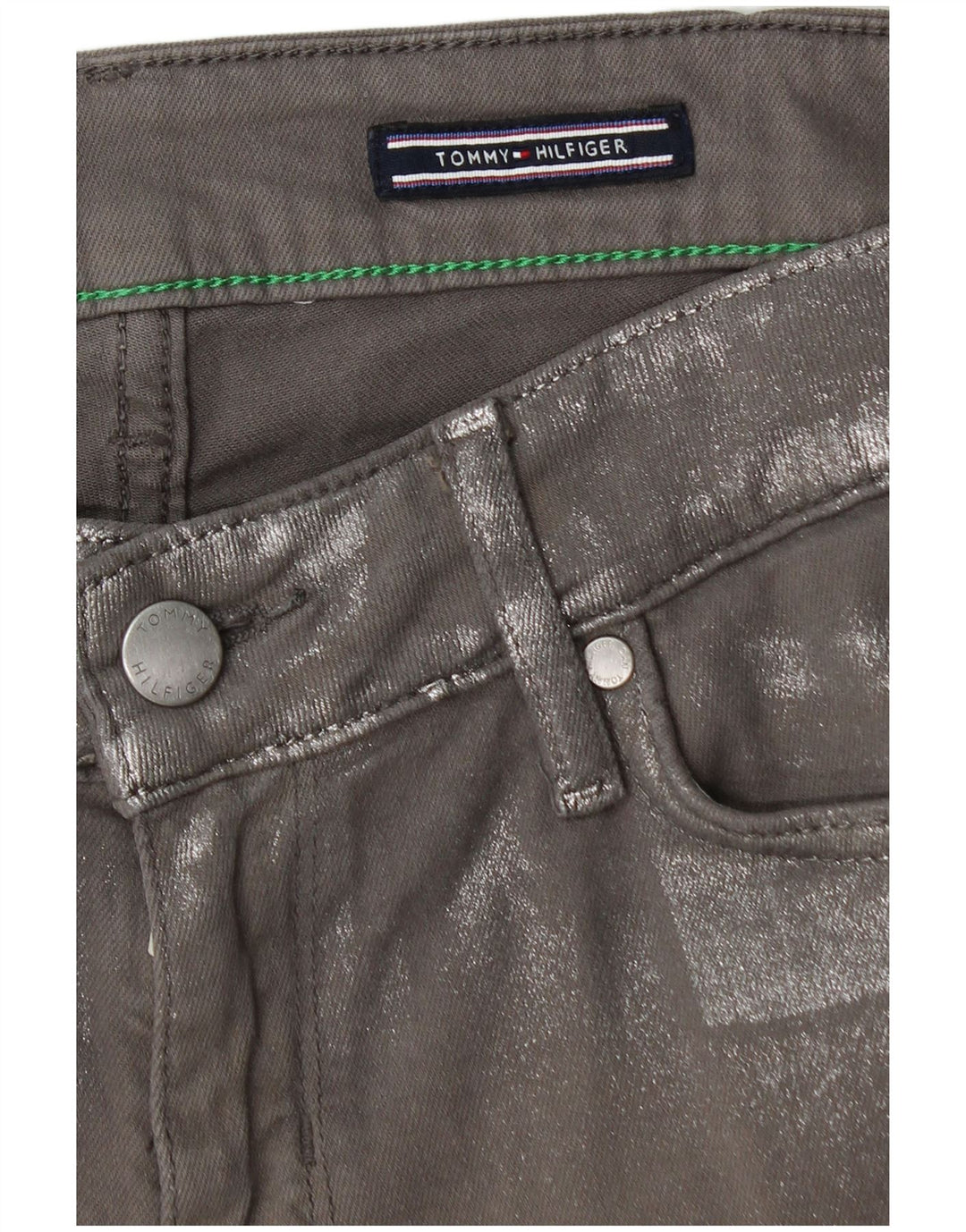 TOMMY HILFIGER Damskie jeansy obcisłe Venice LW W30 L30 Szara bawełna