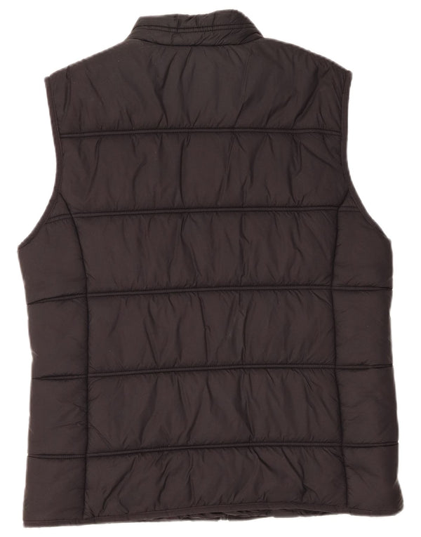 Damska wyściełana kamizelka Crew Clothing UK 14, duża, czarna, nylonowa