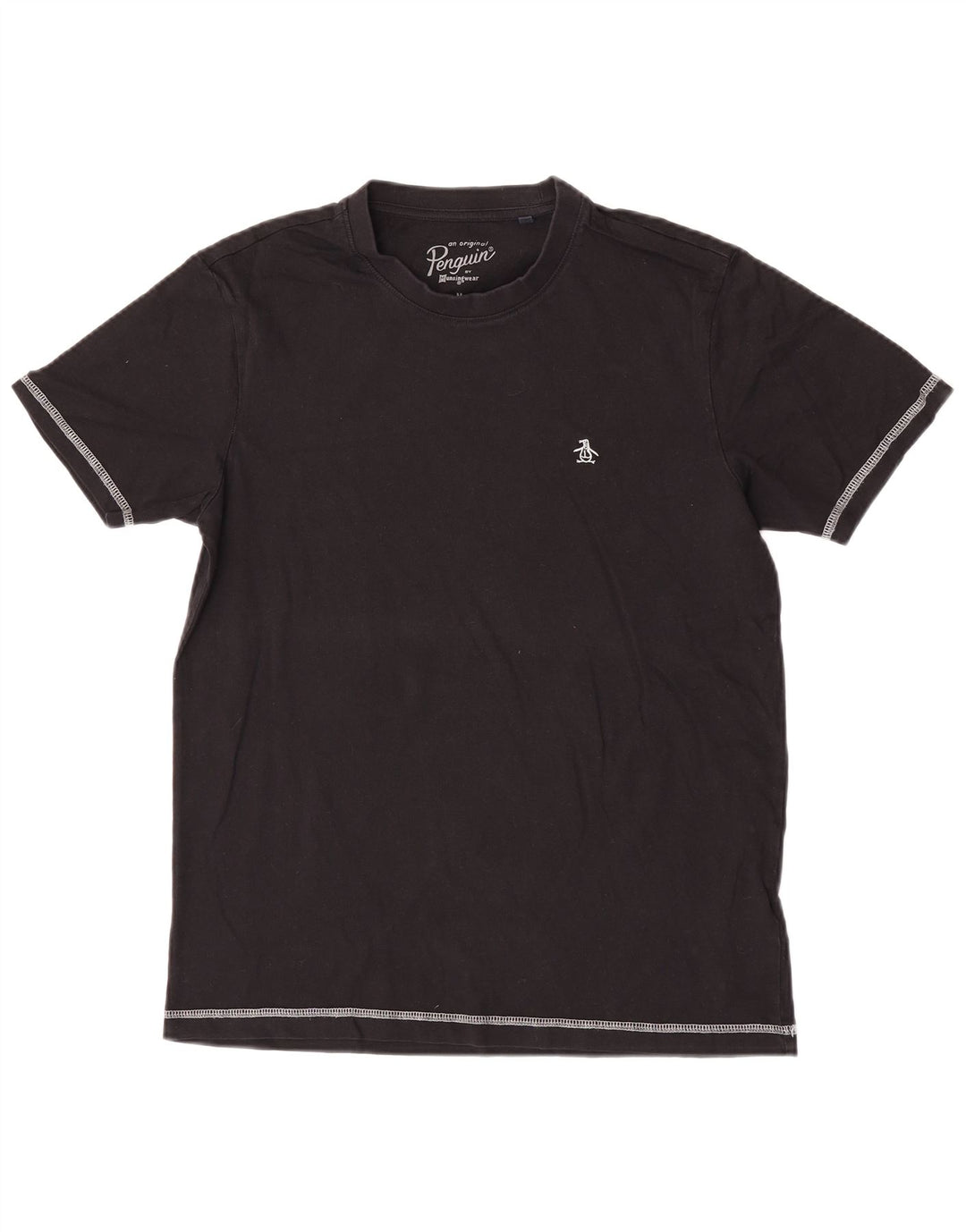T-shirt męski Penguin, średni czarny, bawełniany