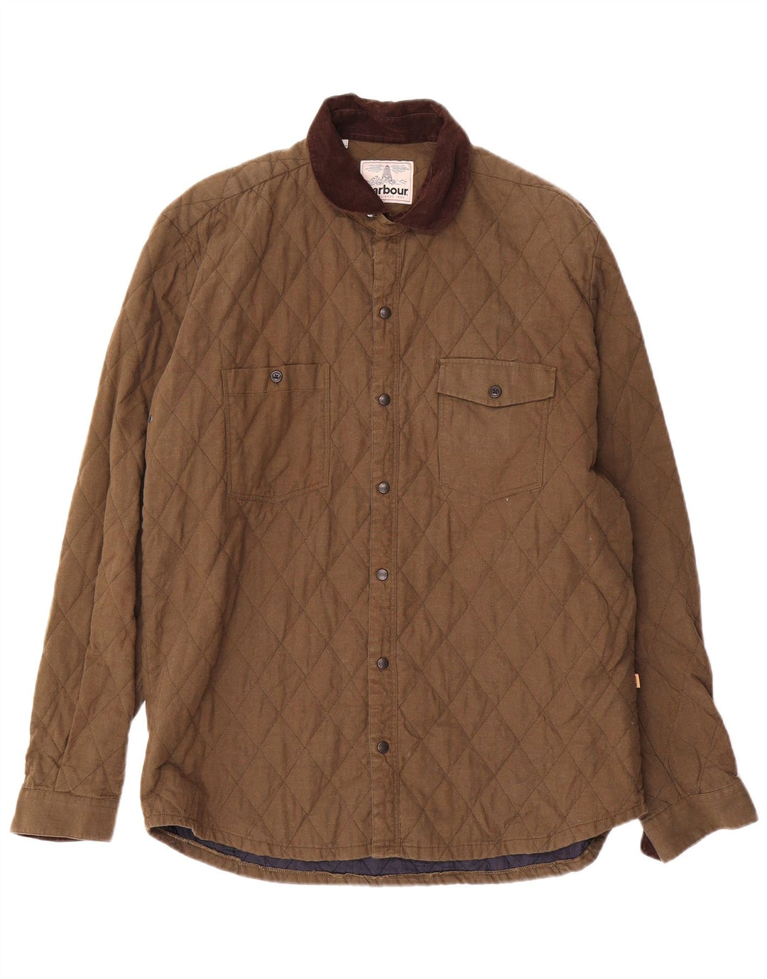 Męska pikowana kurtka Barbour UK 40, duża, bawełniana khaki