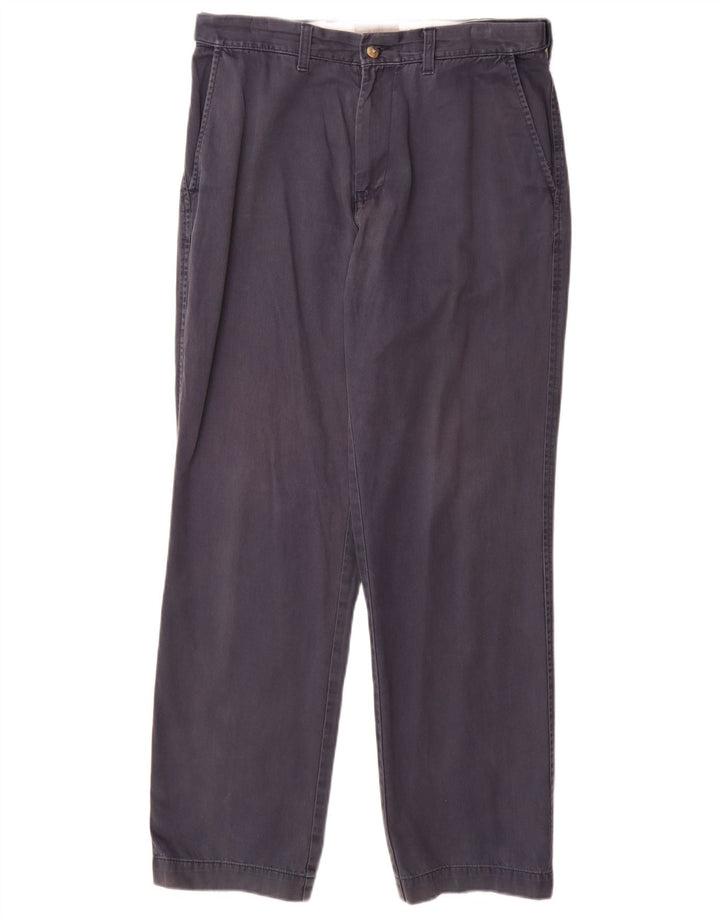 Męskie spodnie typu chino Regular Marks & Spencer W32 L31 Granatowa bawełna