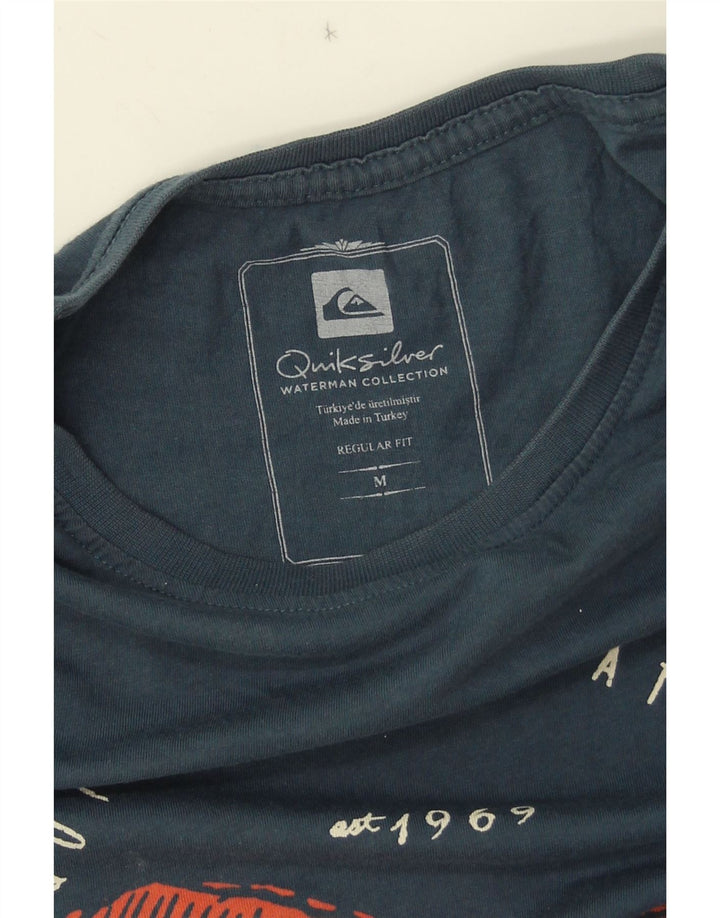 Męska koszulka z grafiką Quiksilver o regularnym kroju, średnia, granatowa