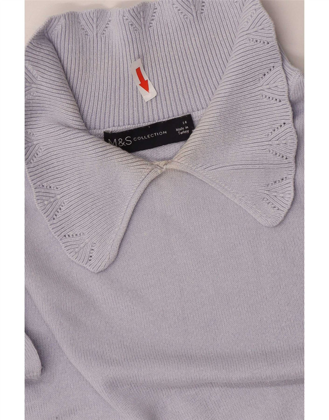 Marks & Spencer Damski sweter polo UK 14, duży niebieski