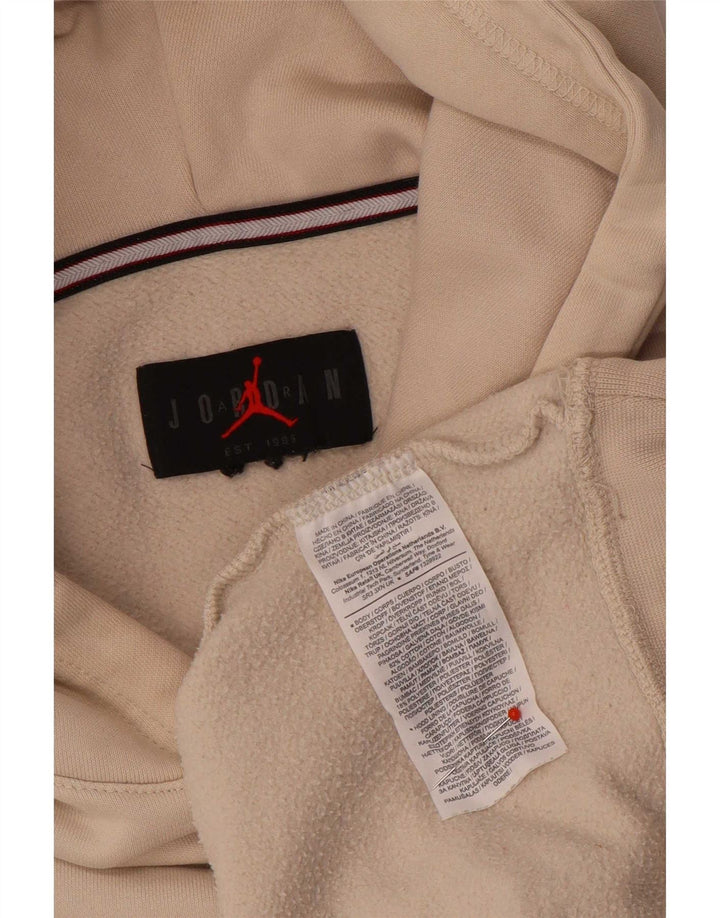 Męski sweter z kapturem Jordan, duży, beżowy, bawełniany