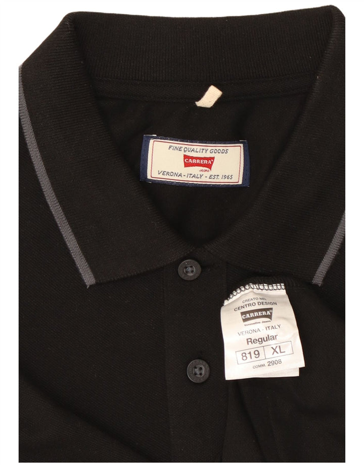 Męska koszulka polo Carrera Regular XL, czarna, bawełniana