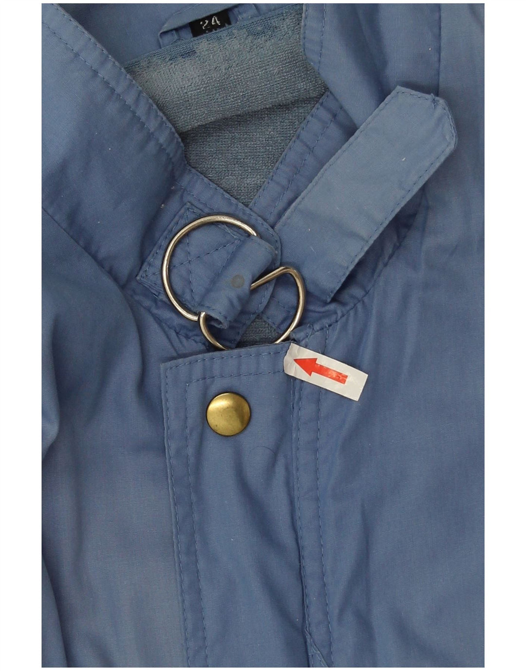 Męska kurtka bomber w stylu vintage UK 38, średni niebieski poliester