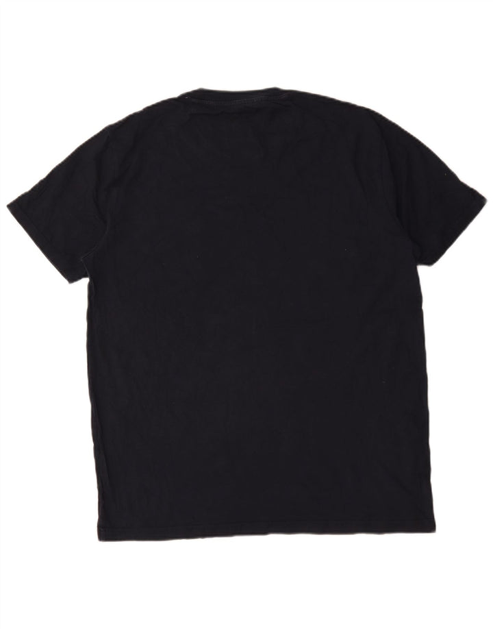 T-shirt męski Penguin, duży, bawełniany, granatowy