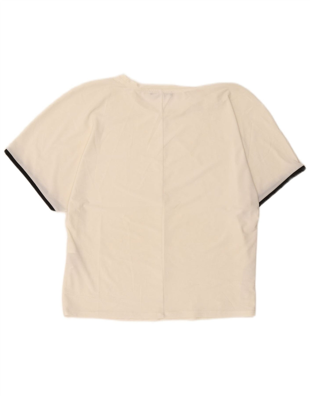 T-shirt damski Zara Top UK 14, średni, złamany biały poliester