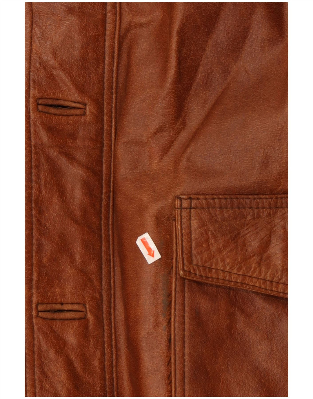 Męska kurtka skórzana UNION RIVER UK 42 XL, brązowa skóra