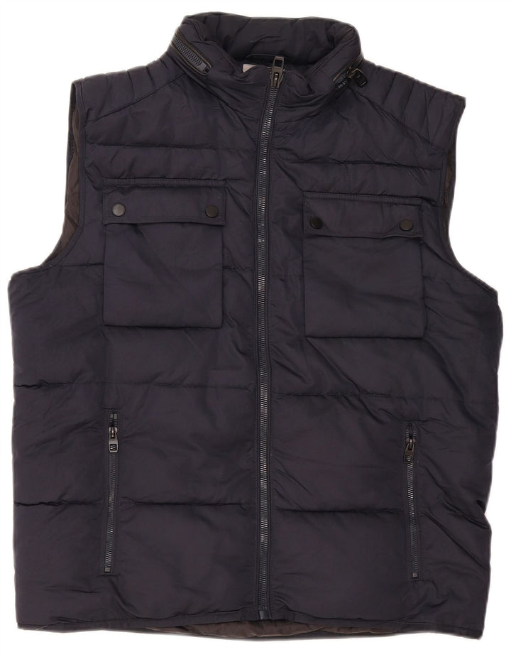 Męska wyściełana kamizelka Zara UK 42 XL, granatowa, poliester