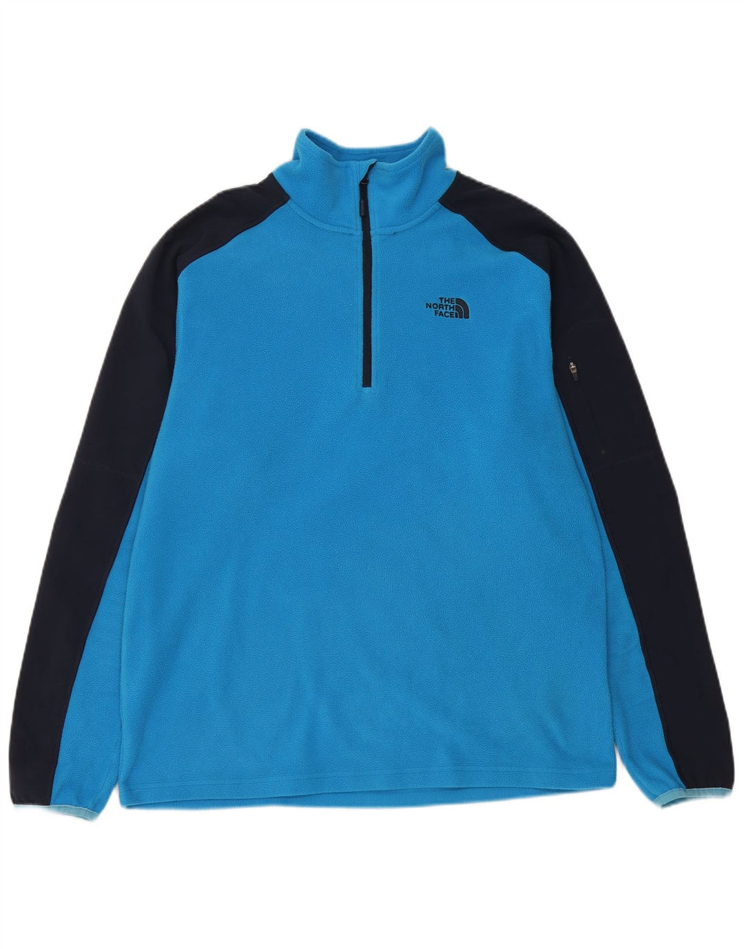 Męski sweter THE NORTH FACE z zamkiem błyskawicznym i średnim niebieskim kolorem