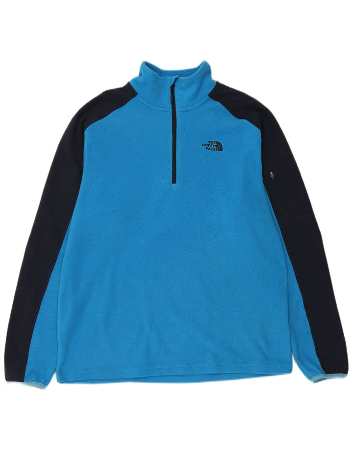 Męski sweter THE NORTH FACE z zamkiem błyskawicznym i średnim niebieskim kolorem