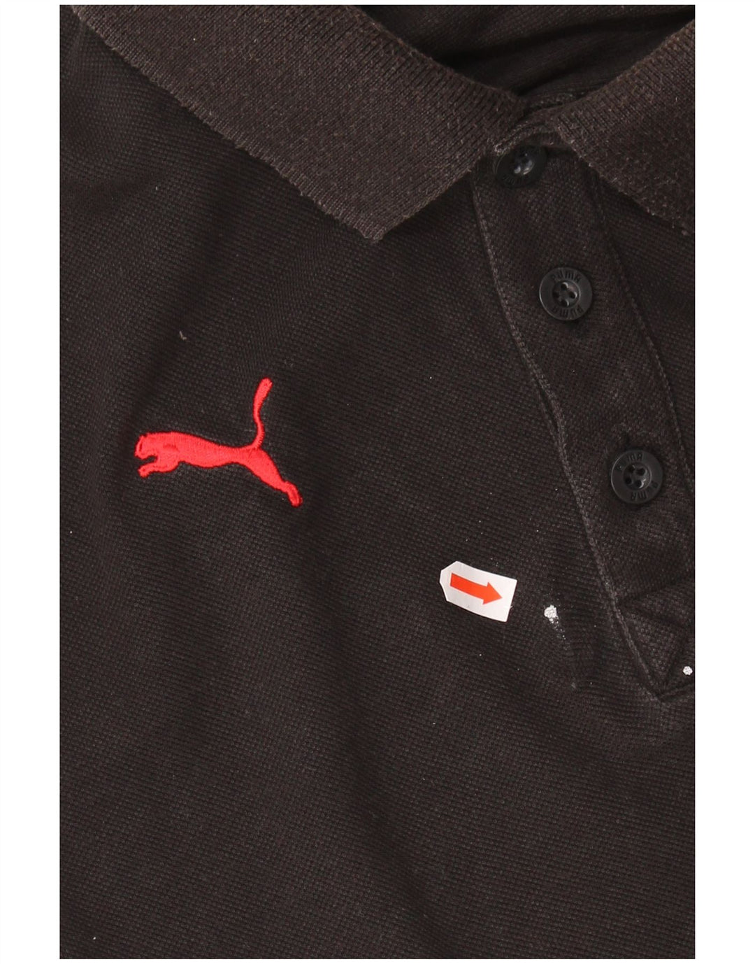 Męska koszulka polo PUMA, średnia czarna, z blokami kolorów