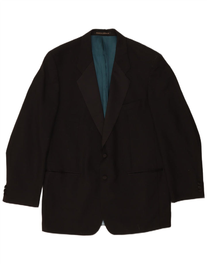 Marks & Spencer Męska marynarka St. Michael zapinana na 2 guziki, UK 44 XL, czarna