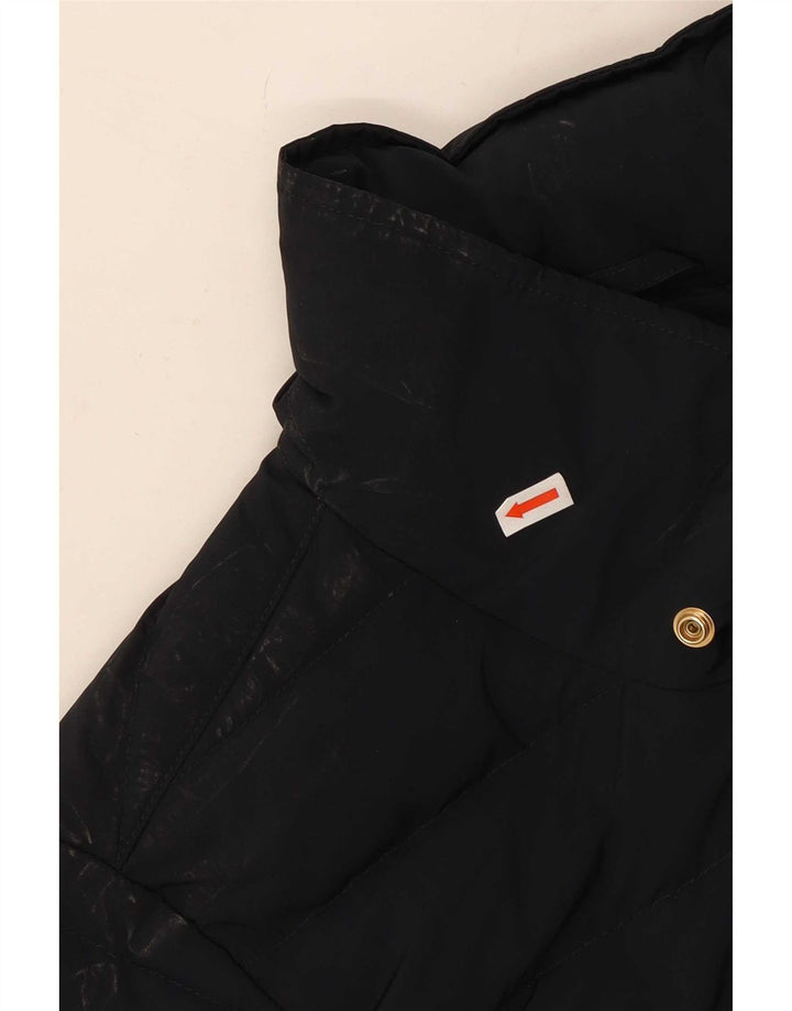 Damski płaszcz ocieplany Woolrich UK 16, duży, granatowy, poliester