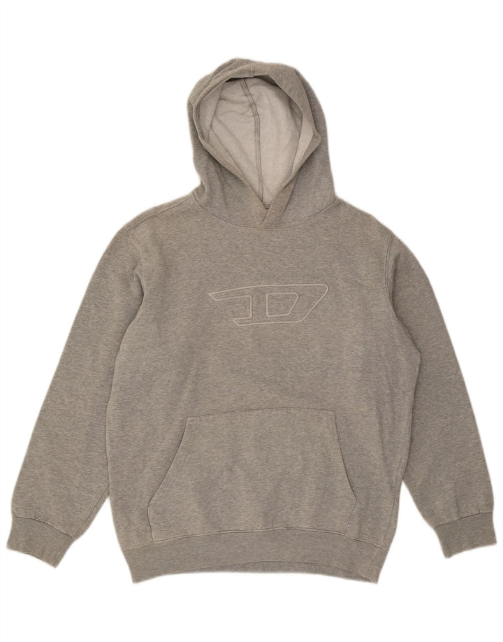 Męski sweter z kapturem DIESEL, duży, szary, bawełniany