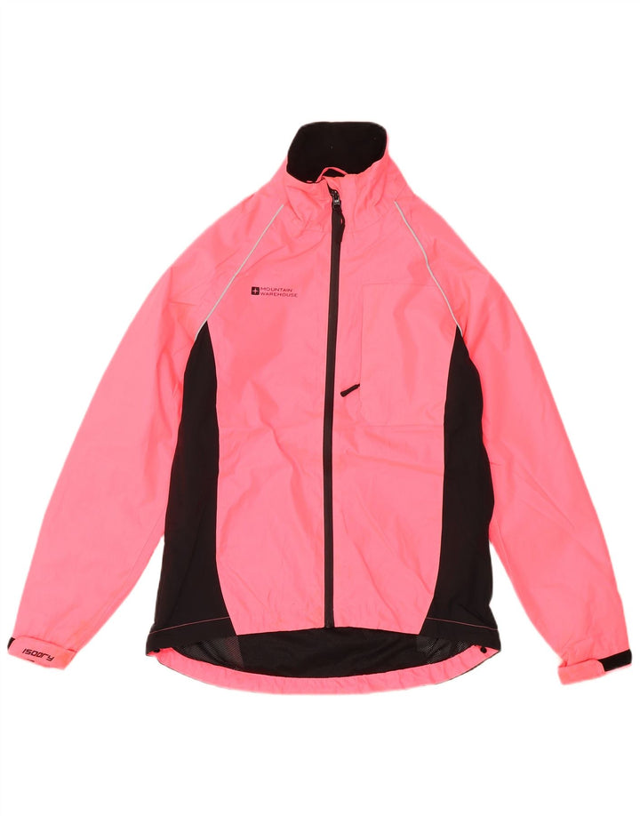 Damska kurtka przeciwdeszczowa Mountain Warehouse UK 6 XS, różowa, poliestrowa w bloki kolorów