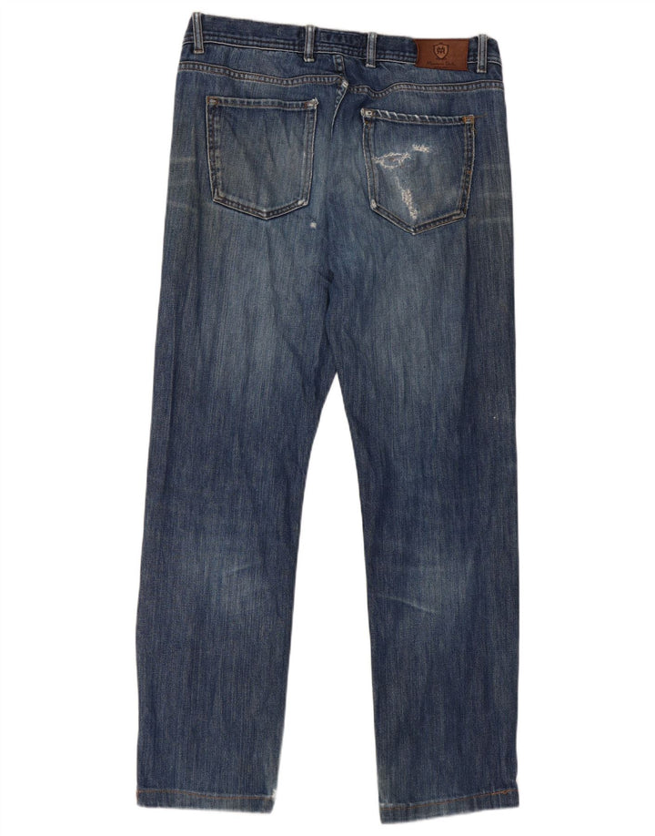 Męskie jeansy Massimo Dutti w trudnej sytuacji, proste EU 42, duże, W32, L29, niebieskie