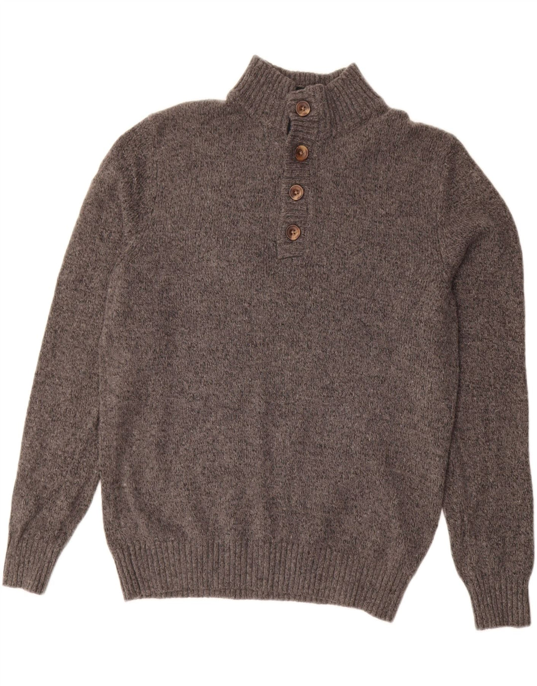 Męski sweter zapinany na guziki Izod Średni szary, nakrapiany akryl