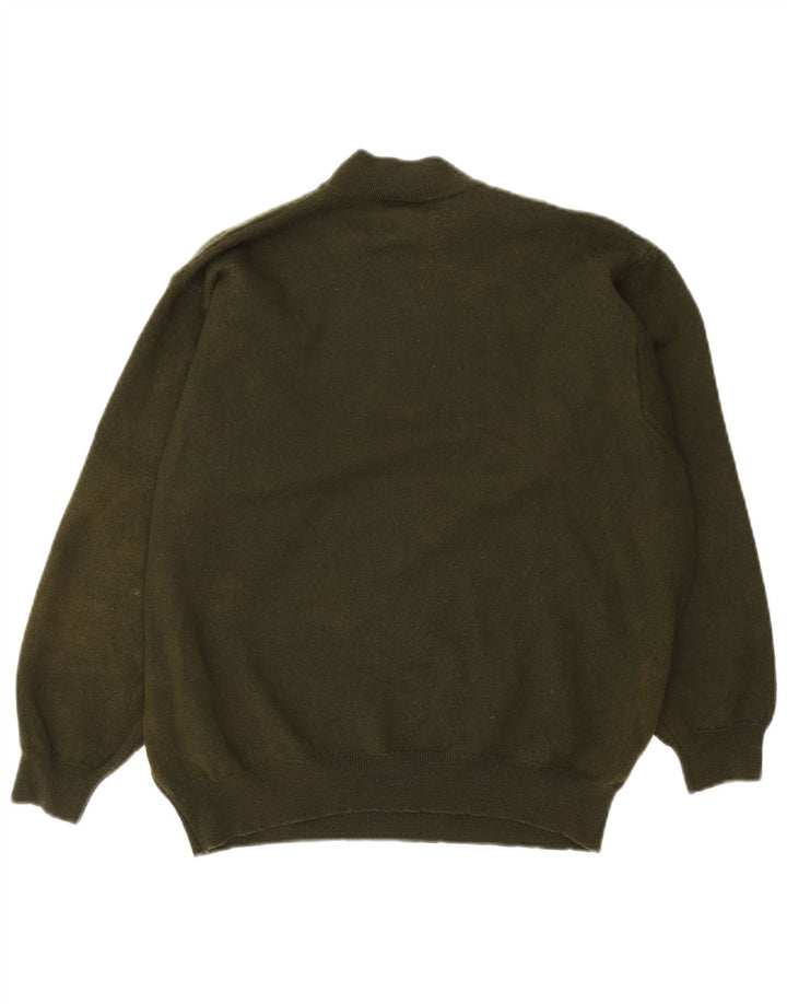 Sweter damski Stefanel z golfem UK 14, duży khaki