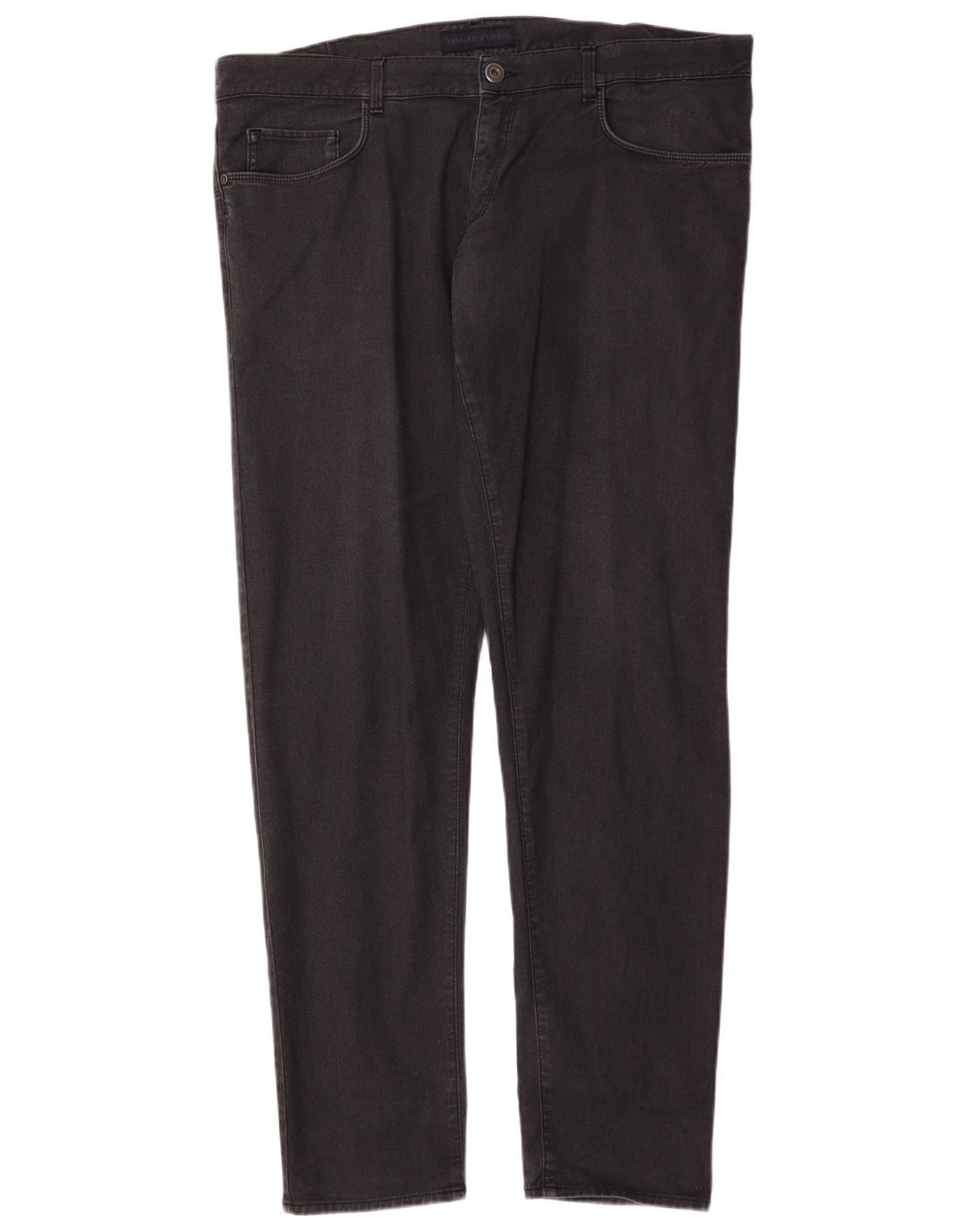 Męskie jeansy slim fit Trussardi W42 L35 Czarna bawełna