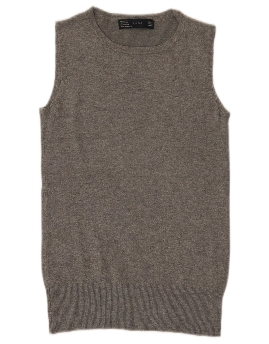 Damski podkoszulek Zara Vest UK 8 Small Grey Rayon