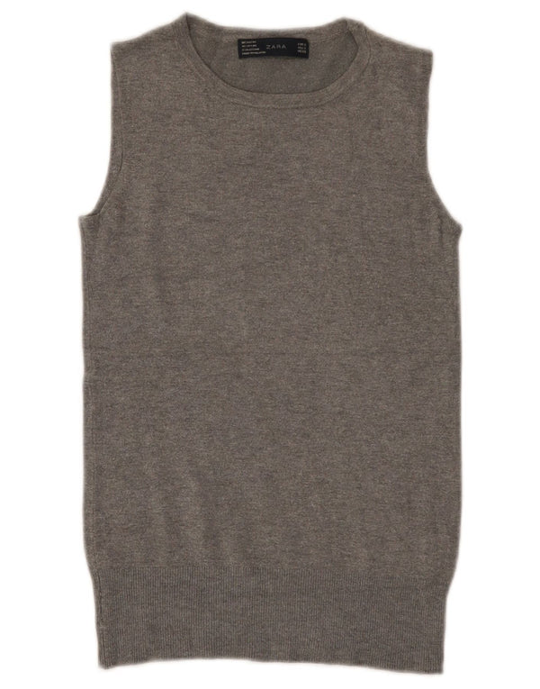 Damski podkoszulek Zara Vest UK 8 Small Grey Rayon