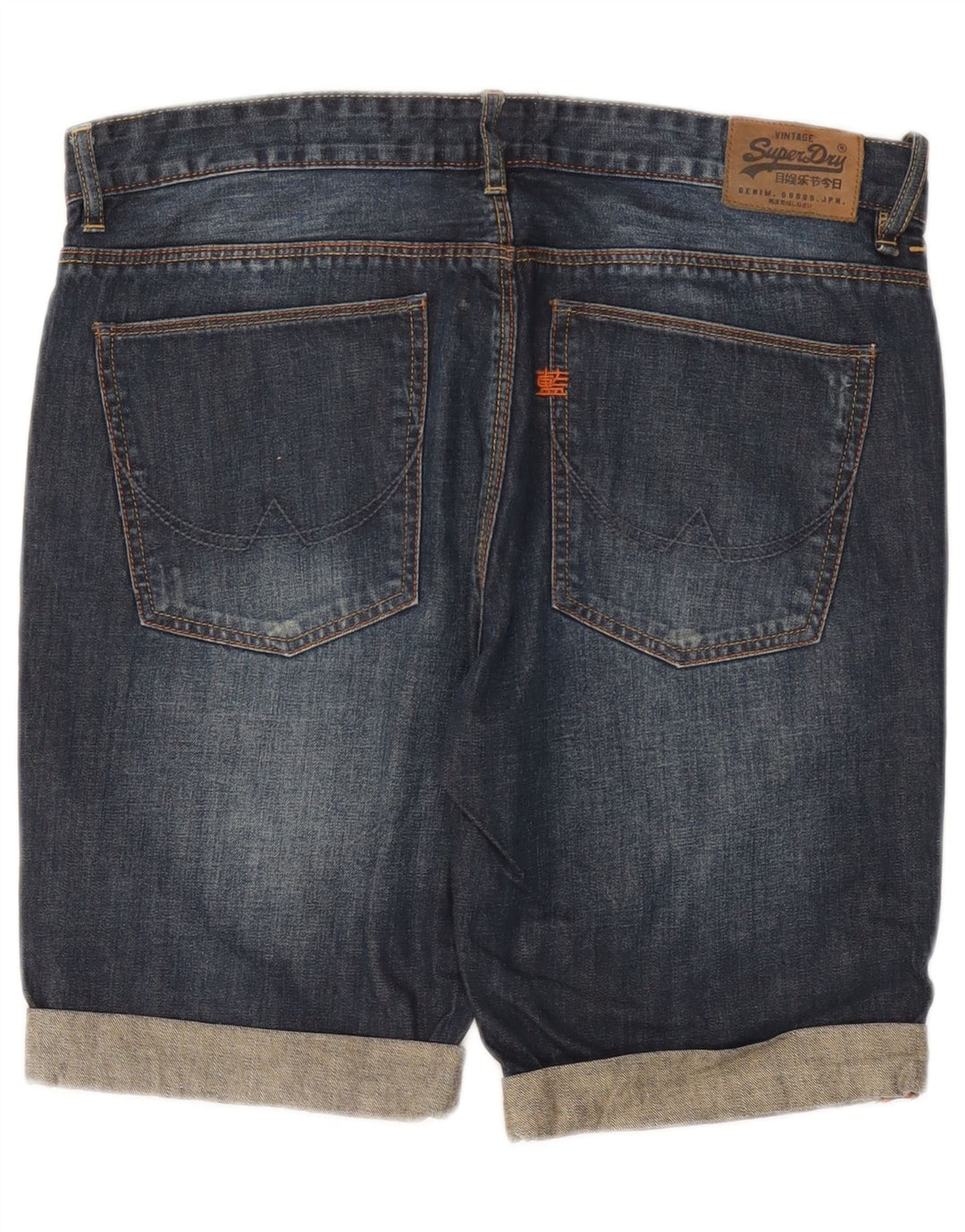 Męskie spodenki jeansowe Superdry W32, średni granat