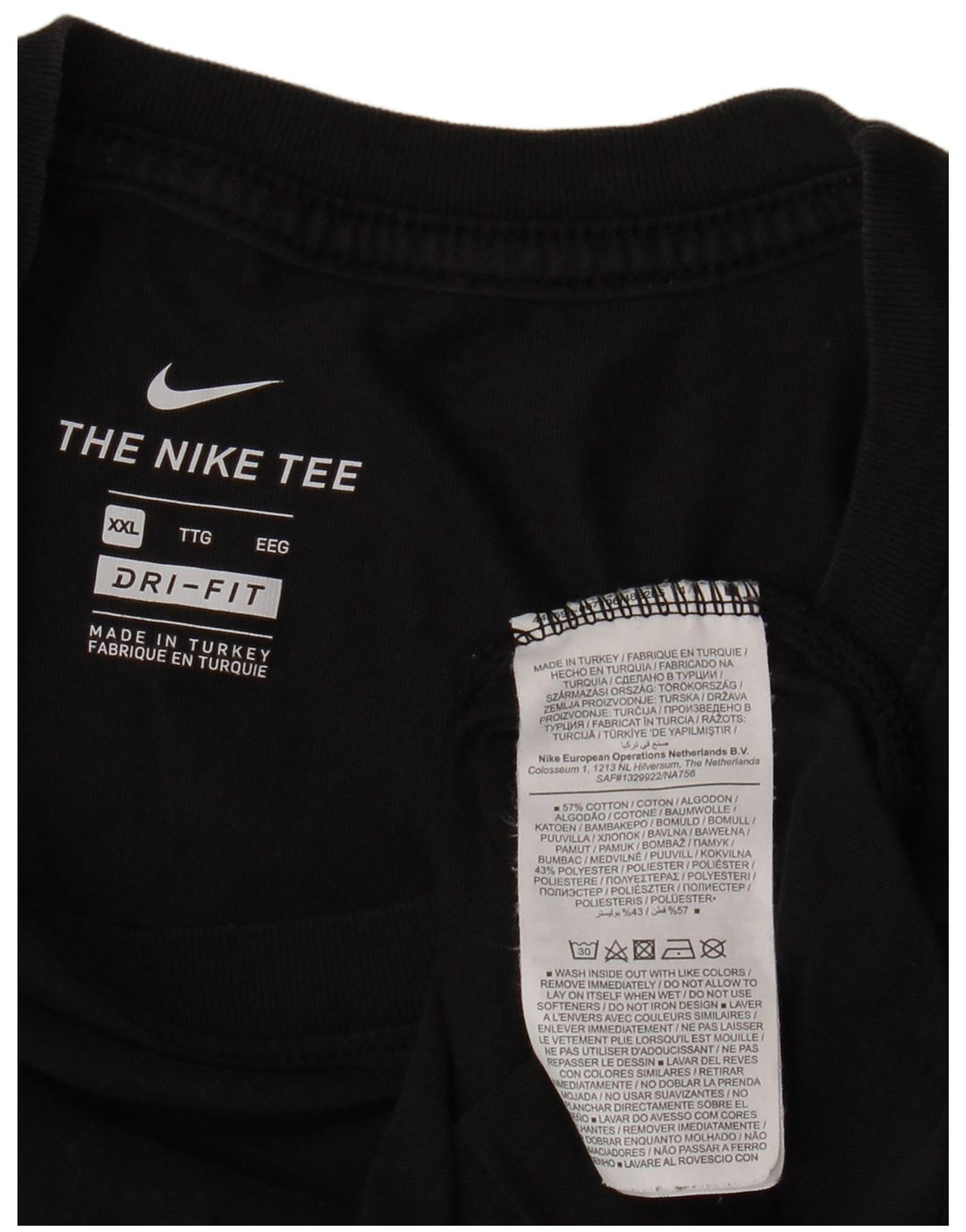 Męski T-shirt NIKE Dri Fit, 2XL, czarna, bawełniana