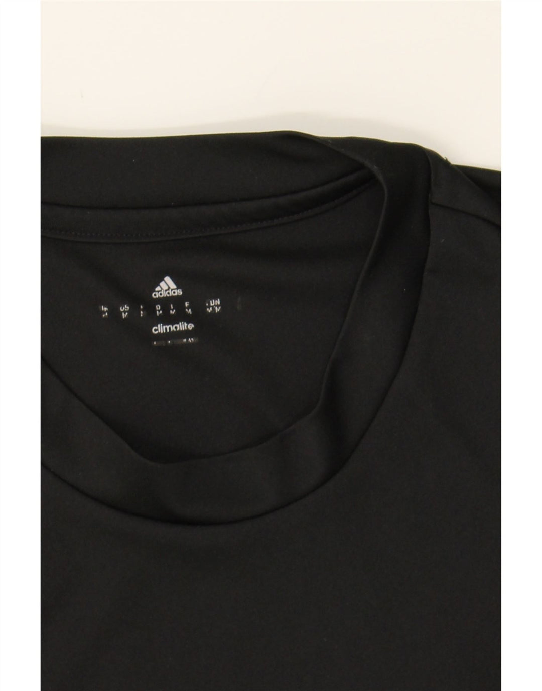 ADIDAS Mens Climalite T-Shirt Top Medium Black Polyester Vintage Adidas and Second-Hand Adidas from Messina Hembry 