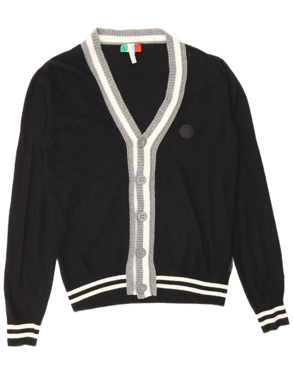 Męski sweter rozpinany Armani Jeans, mały, czarny, wiskozowy