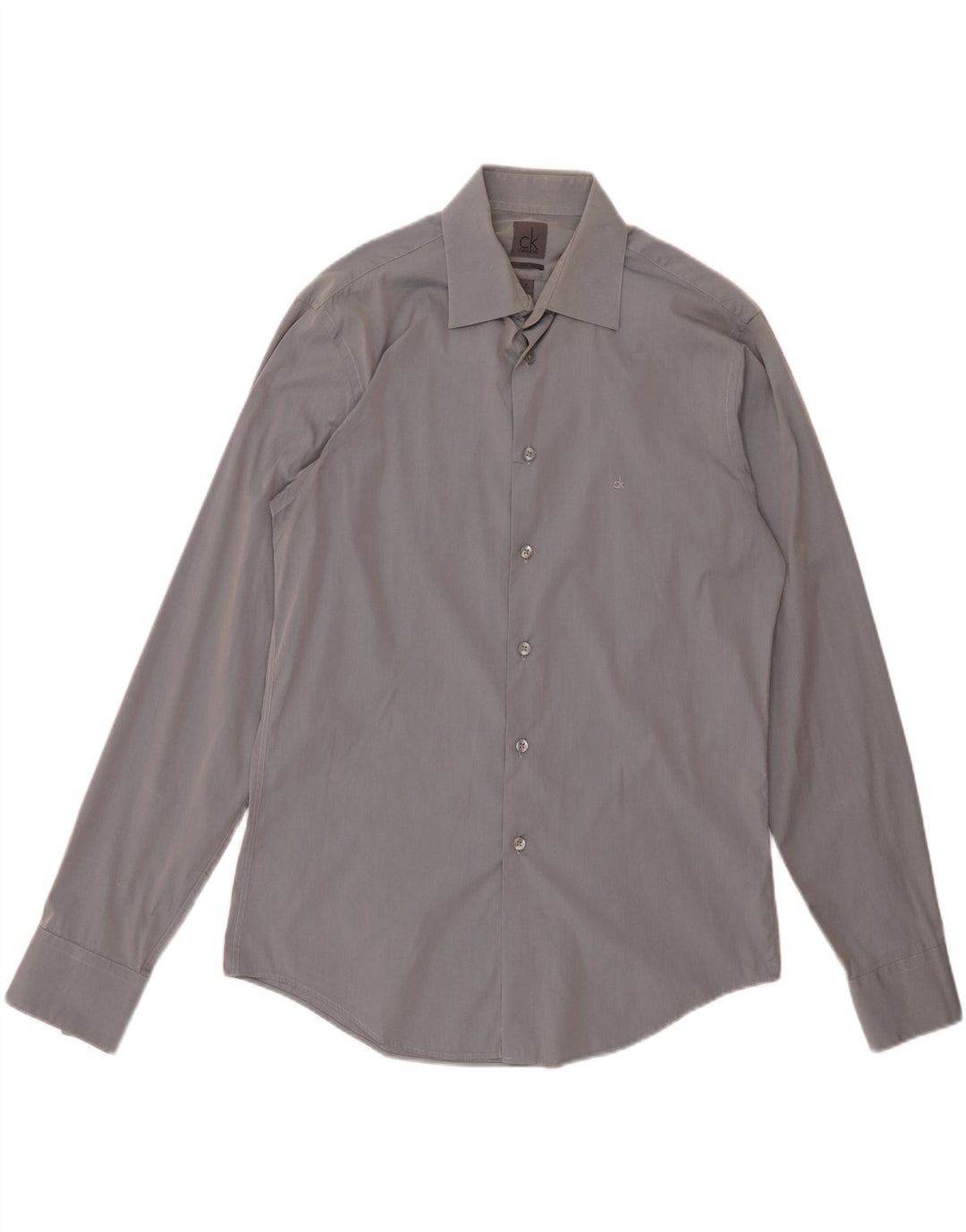 Koszula męska CALVIN KLEIN o dopasowanym kroju, rozmiar 40 15 3/4, średnioszara, bawełniana