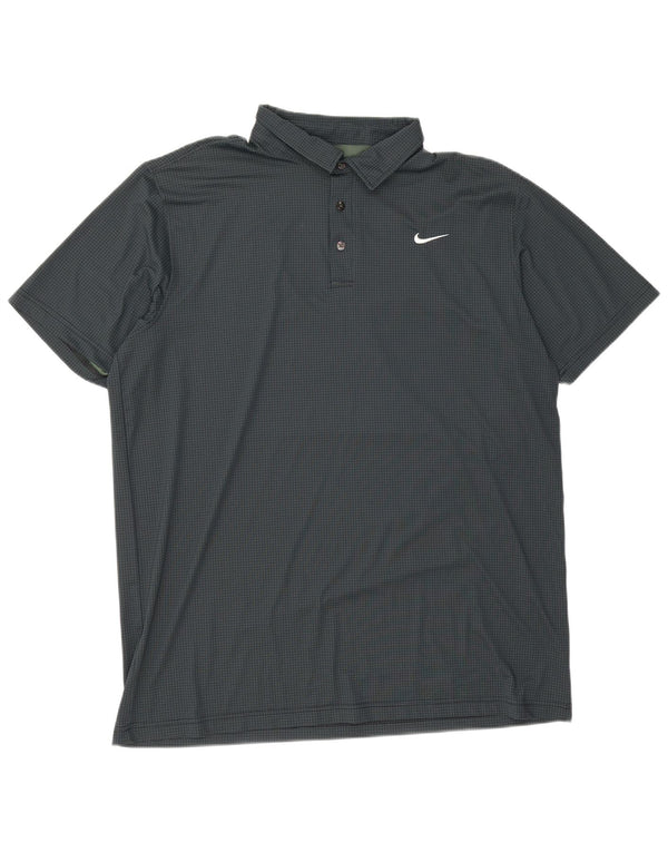 Męska koszulka polo Nike Dri Fit 4XL, poliester w zielone cętki