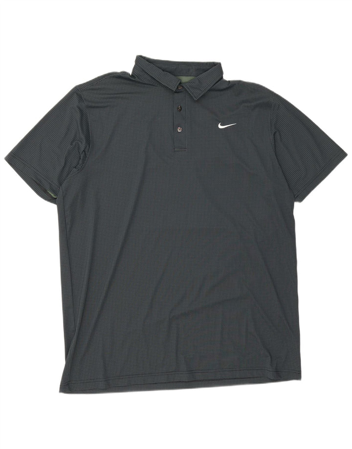 Męska koszulka polo Nike Dri Fit 4XL, poliester w zielone cętki