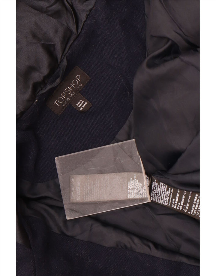 Damska kurtka parka oversize z kapturem Topshop UK 10, mała, granatowa