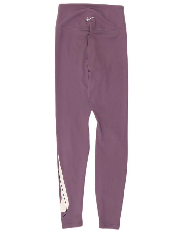 Damskie legginsy Nike Dri Fit Graphic UK 4 XS Fioletowy poliester