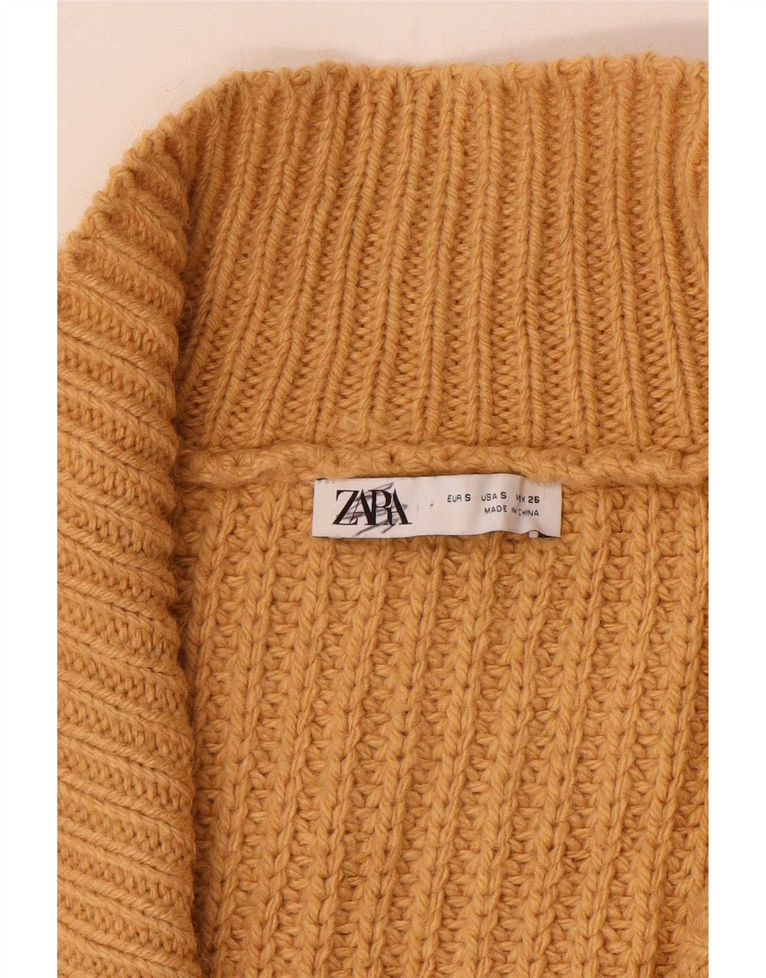 Damski sweter oversize z otwartym kardiganem Zara UK 10 Small Brown