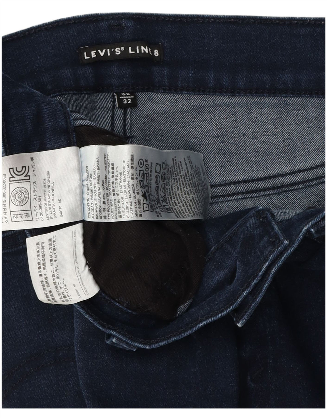 Damskie jeansy Levi's Slim W32 L26 Granatowa bawełna