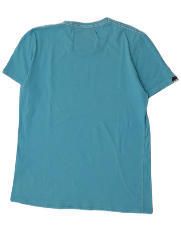 Męska koszulka Superdry Regular Graphic Top XL, niebieska, bawełniana