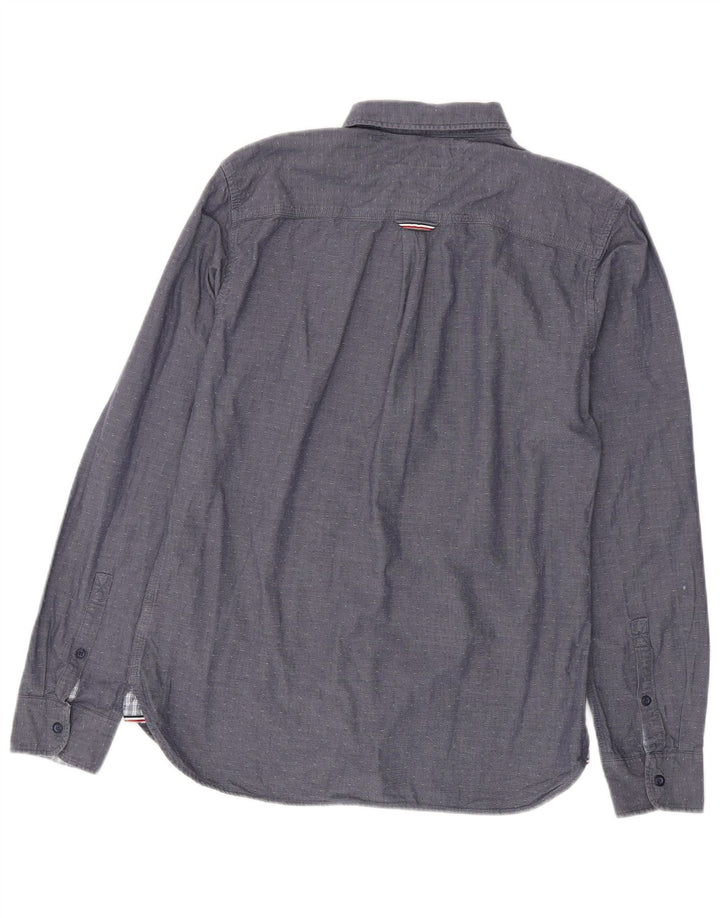 Męska koszula o regularnym kroju TOMMY HILFIGER, średnia, granatowa, bawełniana w cętki